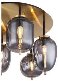 Globo 15345-6DMM - Felületre szerelhető csillár BLACKY 6xE14/40W/230V sárgaréz