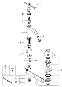 GROHE 23589DL1 - ESSENCE mosdócsaptelep, S méret, bronz kivitel