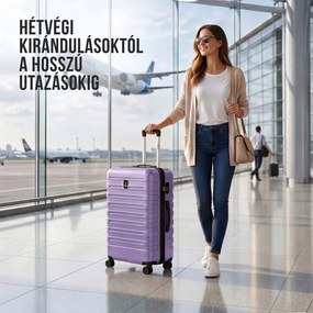 NEW YORK keményfedeles bőröndszett, 3 részes, ABS, világoslila Deuba