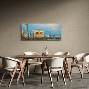 Kép - gondola Velencén áthaladva, olajfestmény (120x50 cm)