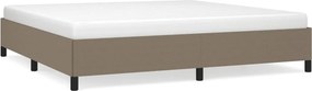 vidaXL tópszínű szövet ágykeret matrac nélkül 200 x 200 cm