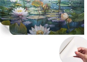 Öntapadós Dekoratív Fotótapéta Hálószobába Tó Virágok 250x104 cm