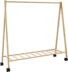 vidaXL bambusz ruhaállvány polcokkal és kerekekkel 103 x 40 x 183 cm