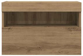 LED világítással rendelkező TV faliszekrények 2 db Artisan tölgy 60x30x40 cm
