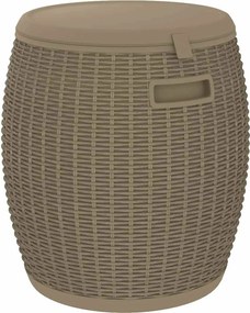 vidaXL világosbarna 4 az 1-ben polipropilén kerti tárolóláda