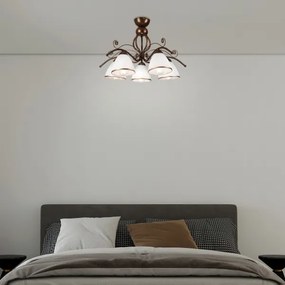 Felületre szerelhető csillár  RETRO 5xE27/60W/230V bronz patina