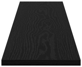 Polcos könyvespolc 4 pcs Fekete 100 x 20 x 1.5 cm Faanyag