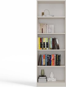 R60 polcos szekrény, könyvtartó, 60x182x30 cm, kasmír