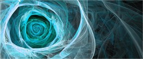 Kép - Absztrakt rózsaszín kék fekete háttérrel (120x50 cm)
