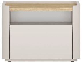 Elivo éjjeliszekrény 50 cm fiókkal - kasmír / olajozott tölgy