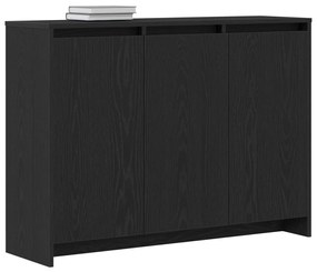 Fekete Tölgy Büfé 102x33x75 cm Műanyag Fa