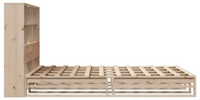 tömör fa könyvespolcos ágy matrac nélkül 150 x 200 cm
