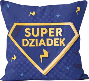 Párna 43x43 lila sárga szuper nagypapa