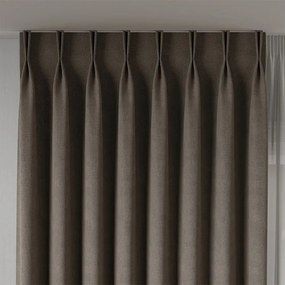 Szövet Függöny Anyag Manuel magasság 300cm világos hideg barna