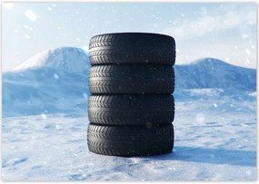 Poszterek 100x70 4 Nyári gumiabroncsok a hóban