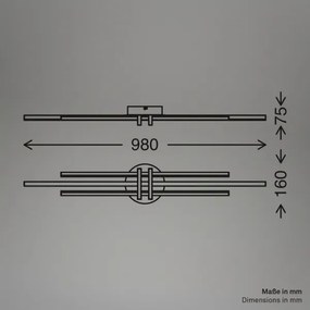 Brilo - LED mennyezeti lámpa TINKA LED/30W/230V 3000K rézszínű