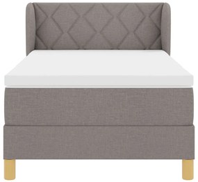 Boxspring Ágy Matracra Taupe Színben, 90x200 cm, Szövet
