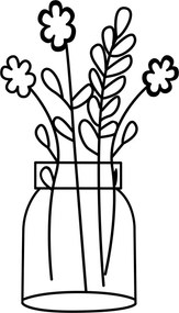 Flower fém fali dekoráció, 40×70 cm