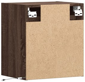 2 db barna tölgyszínű fali TV-szekrény LED-del 41 x 31 x 45 cm