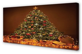 Canvas képek Karácsonyi fények dekoráció ajándékok 125x50 cm