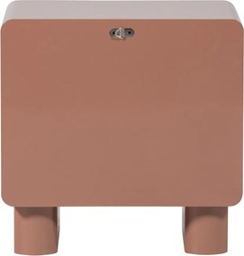 Rózsaszín fényes éjjeliszekrény Lustra – WOOOD