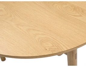 Bővíthető étkezőasztal tölgyfa dekorral 100x190 cm Carno – Unique Furniture