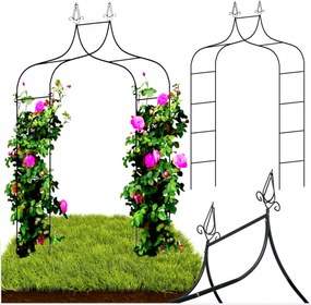 Kerti Pergola Virágtartó Borostyán Rózsa Boltív240 x 150cm Fém