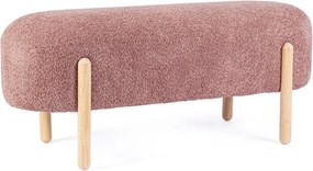 Terrakotta színű buklé párnázott pad Dayla – Bizzotto