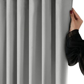 Szürke bársony dimout (részleges sötétítő) függöny 200x225 cm Velto – Filumi