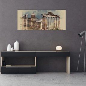 Kép - Forum Romanum, Róma, Olaszország (120x50 cm)