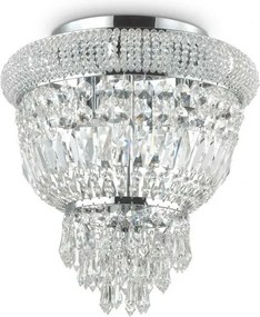 IDEAL LUX 207162 DUBAI PL3 CROMO Kristály Mennyezeti Lámpa E14 IP20