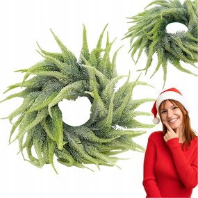 Karácsonyi Koszorú Zöld Ajtóra Karácsonyi Dekoráció 40 CM