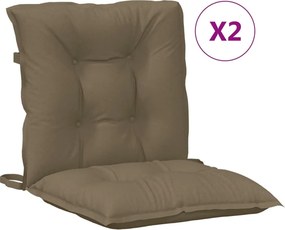 vidaXL 2 db melange tópszínű szövet háttámlás székpárna 100x50x7 cm