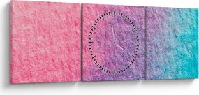 Színes textúra képe (órával) (90x30 cm)