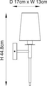 Endon 92955 - Falilámpa 1xE14/6W/230V fehér/arany