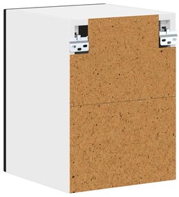 Fali konyhaszekrény polcokkal Fekete 30 x 31 x 40 cm Faanyag