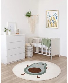 Mentazöld-elefántcsont színű gyerek szőnyeg ø120 cm Avocado Mint – FD