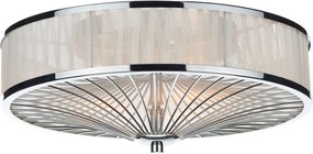 DAR LIGHTING OSL5050 OSLO Ernyős Mennyezeti Lámpa Csiszolt Króm E27 IP20