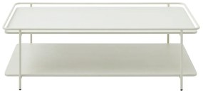 Világosszürke fém dohányzóasztal 55x110 cm Yuba – Unique Furniture