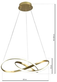 LED Csillár zsinóron CAPPIO LED/36W/230V arany