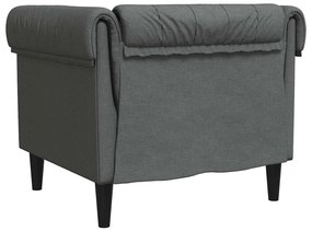 Chesterfield Kanapé Szék Sötétszürke 78.5 x 74.5 x 74.5 cm