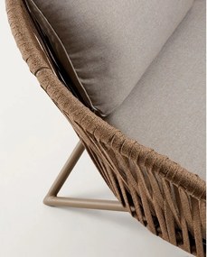 Világosszürke-barna fém kerti fotel Branzie – Kave Home