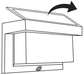 TONY LED/3,7V 1800 mAh IP44 napelemes fali lámpa érzékelővel