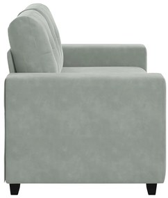 vidaXL világosszürke bársony loveseat kanapé 120 cm