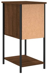 2 db barna tölgyszínű szerelt fa éjjeliszekrény 32x42x70 cm