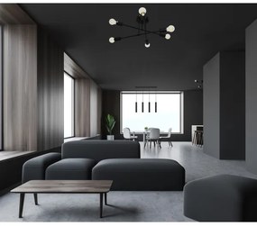 LED Felületre szerelhető csillár CAMBRIDGE 6xE27/8W/230V fekete