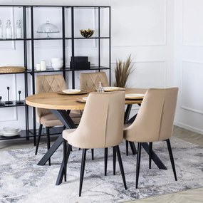 Bővíthető Étkezőasztal Aranytölgy Színben. LUKAS 100-250 cm