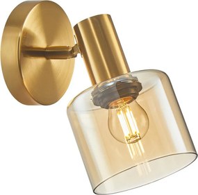 Italux SANTIA WL-65342-1 BRO+AMBER Fali lámpa 1x40W/E27 IP20
