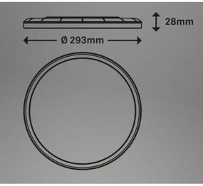 Briloner 7079-016 - SLIM LED 18W 230V 2700-6500K dimmelhető + távirányító
