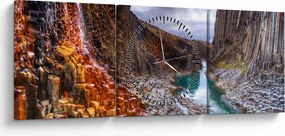 Kép - Studlagil kanyon (órával) (90x30 cm)